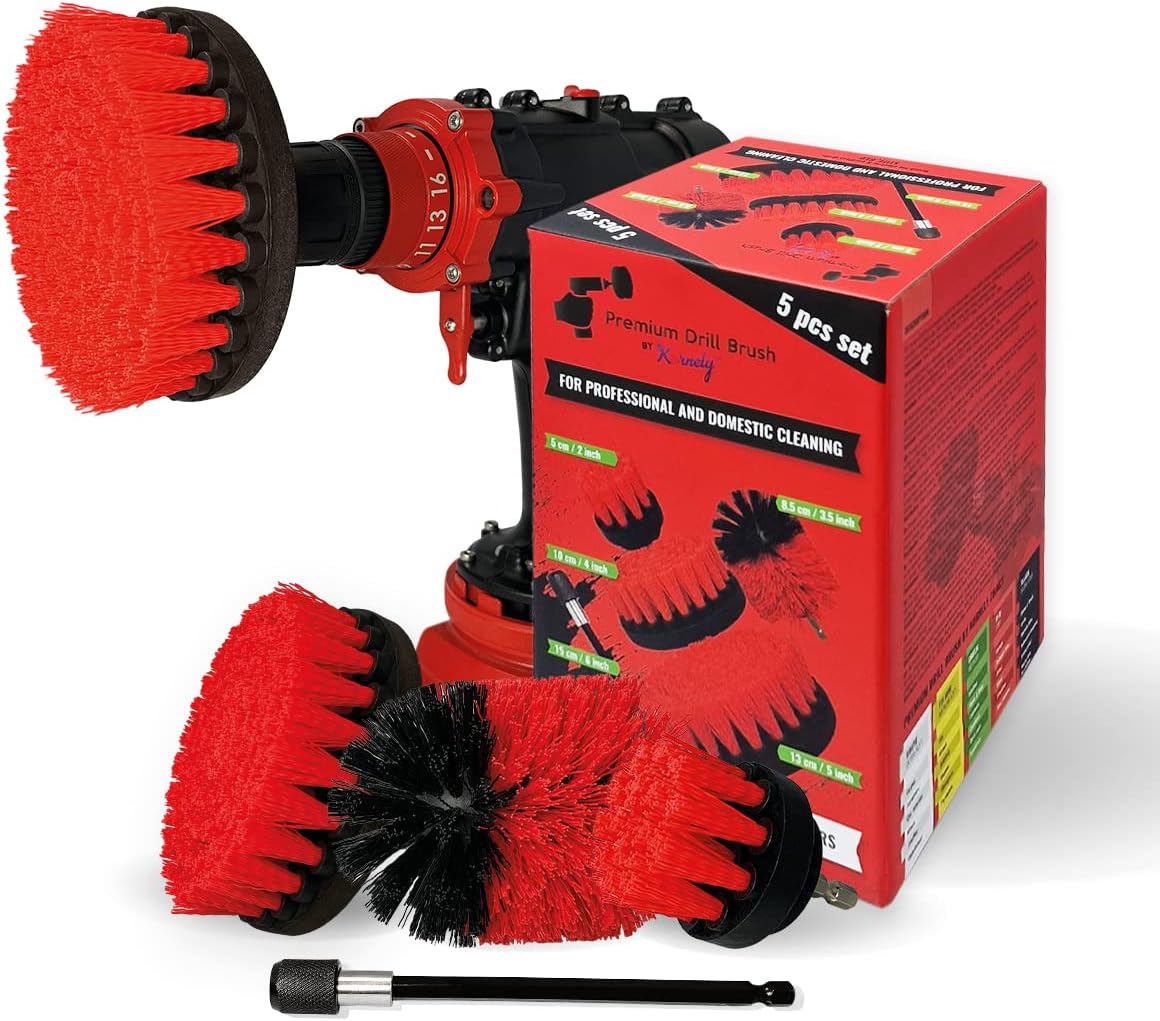 premium drill brush professional – stiff 5-piece set, main product view