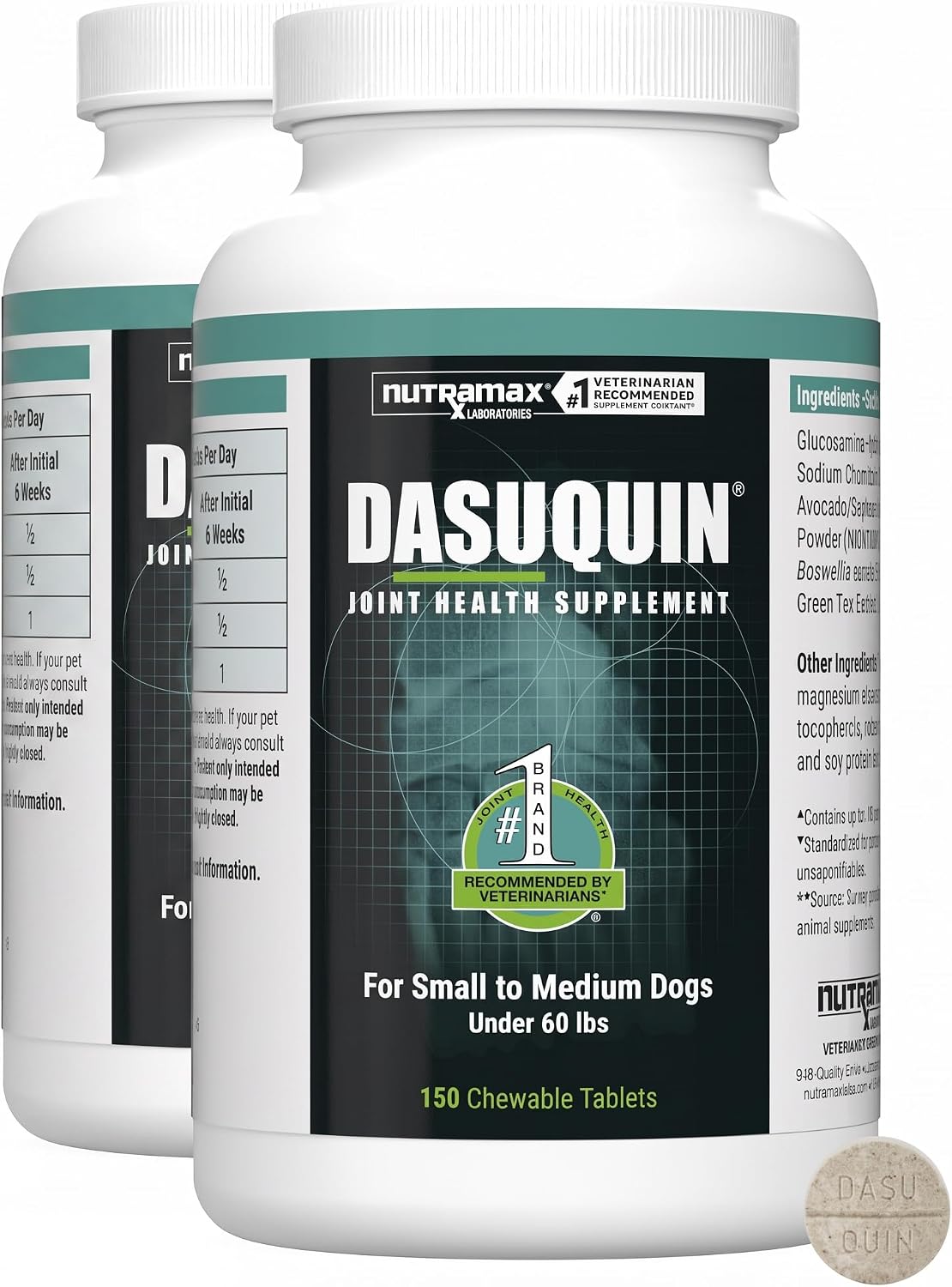 nutramax dasuquin for small to medium dogs,joint health, main product view