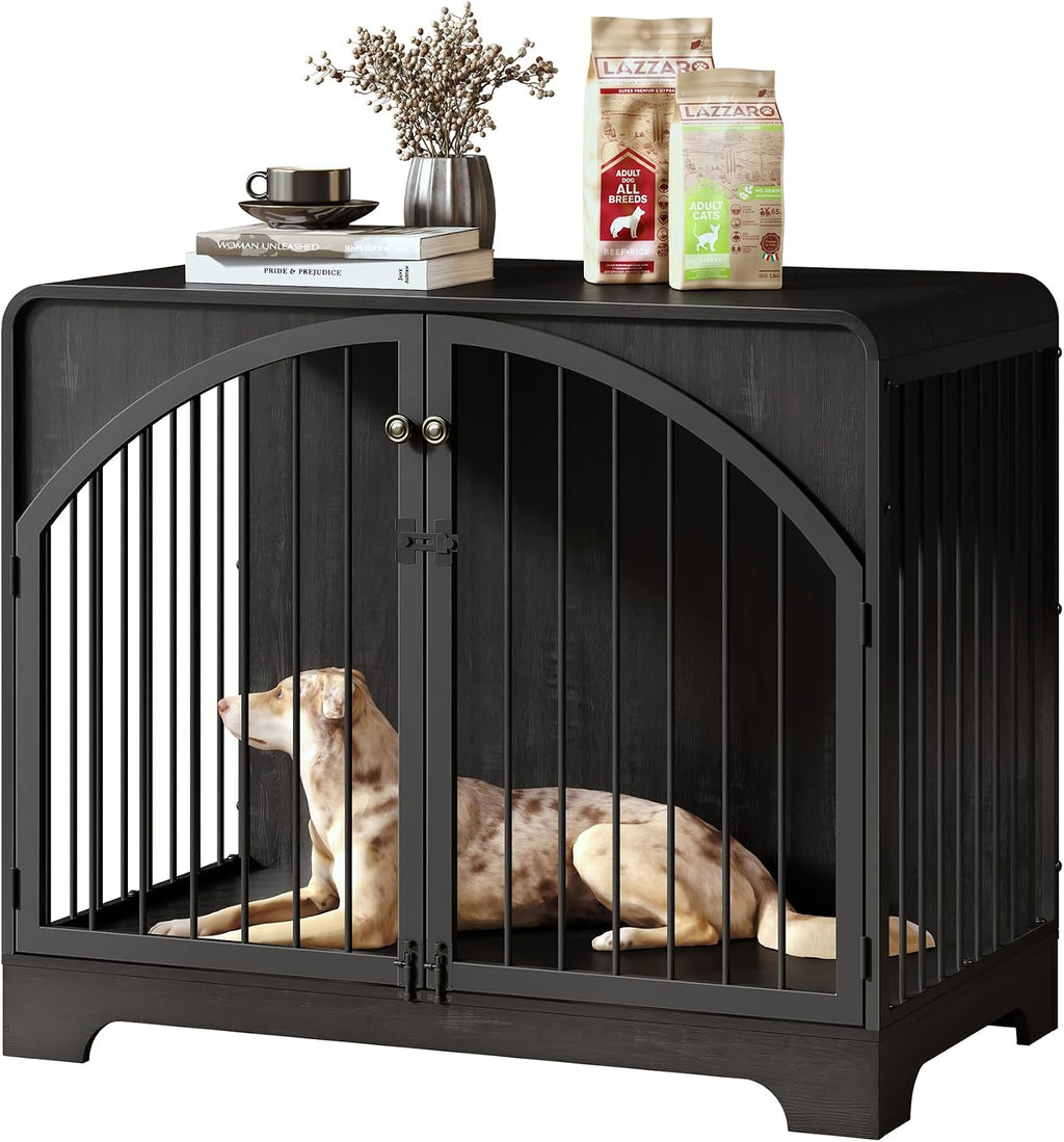 40" farmhouse dog crate furniture for large/medium dogs, main product view
