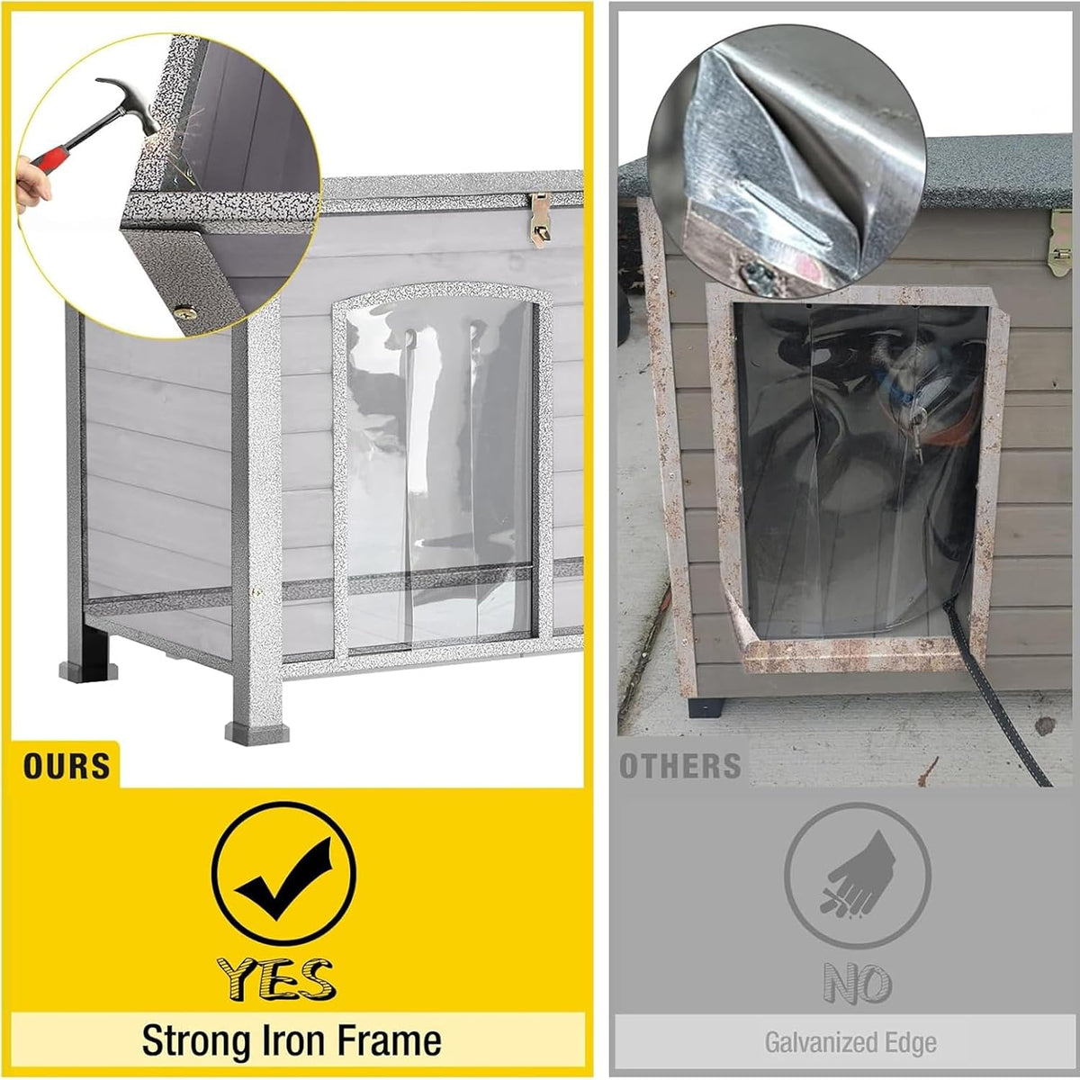 aivituvin dog house with insulated liner, heated outdoor on a desk or shelf