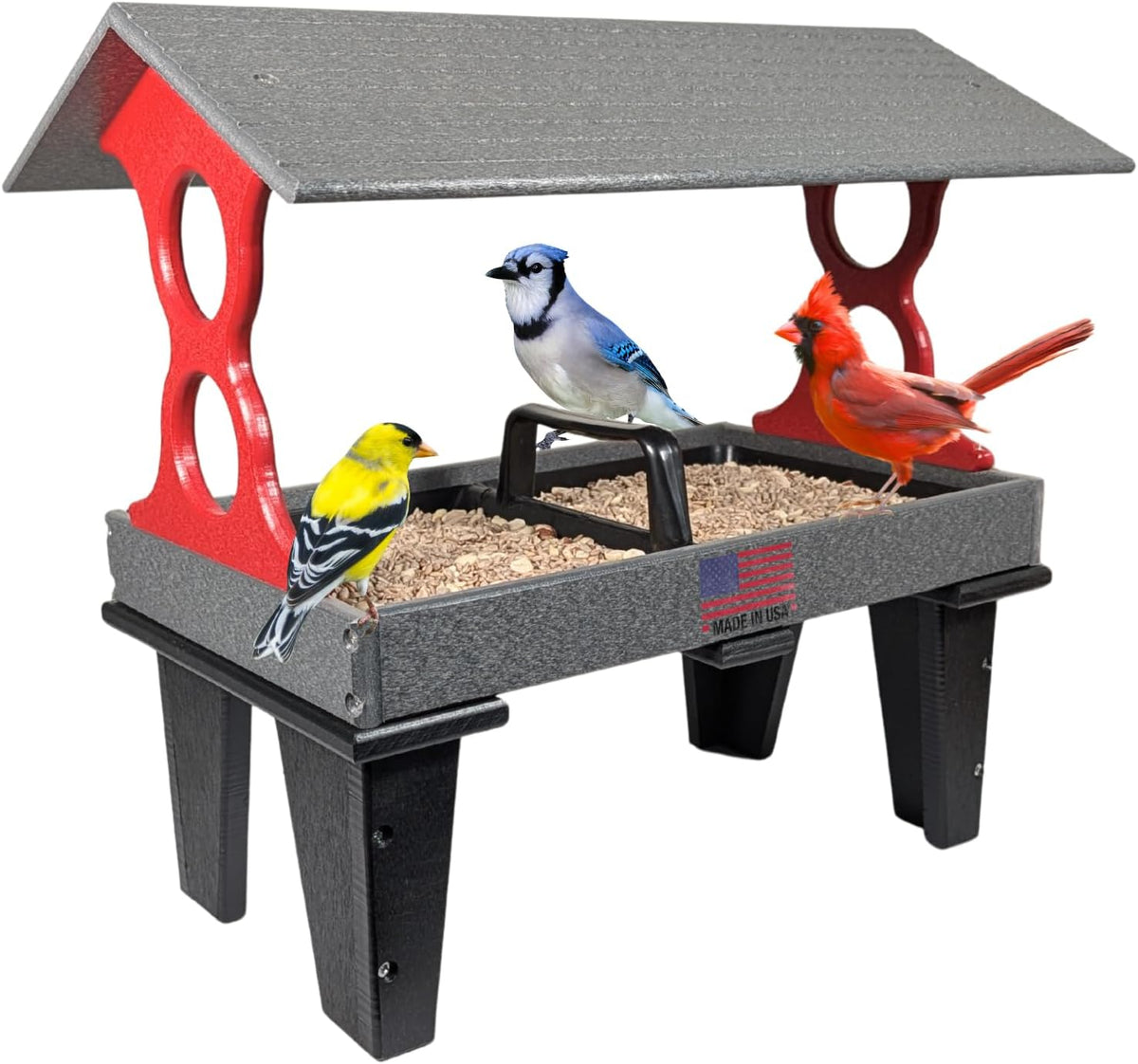 jcs wildlife large ground fly thru bird feeders, main product view
