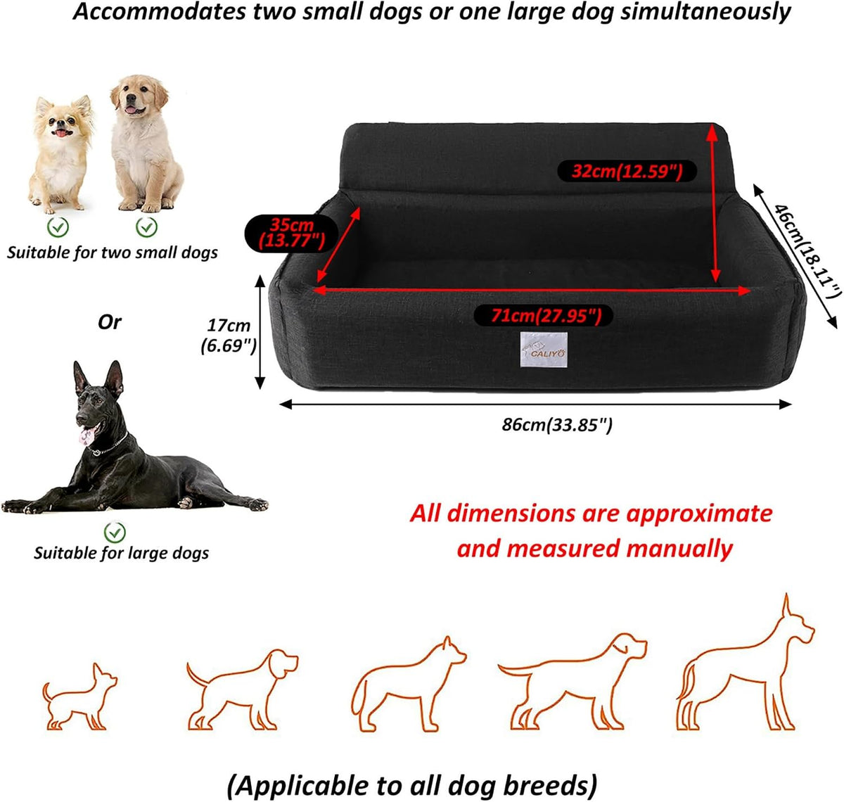 medium to large dog car seat，suitable for all, close-up detail