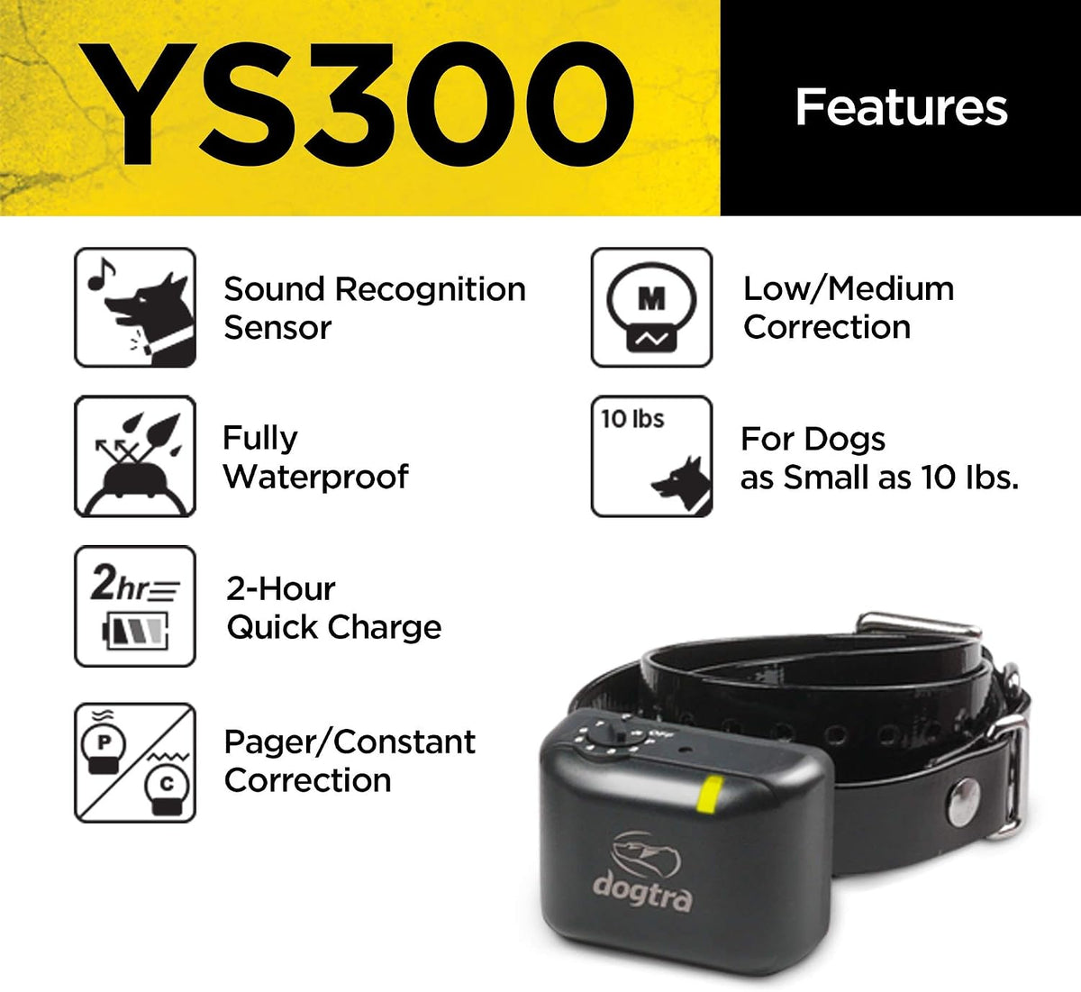 dogtra no bark collar ys300 shown in use