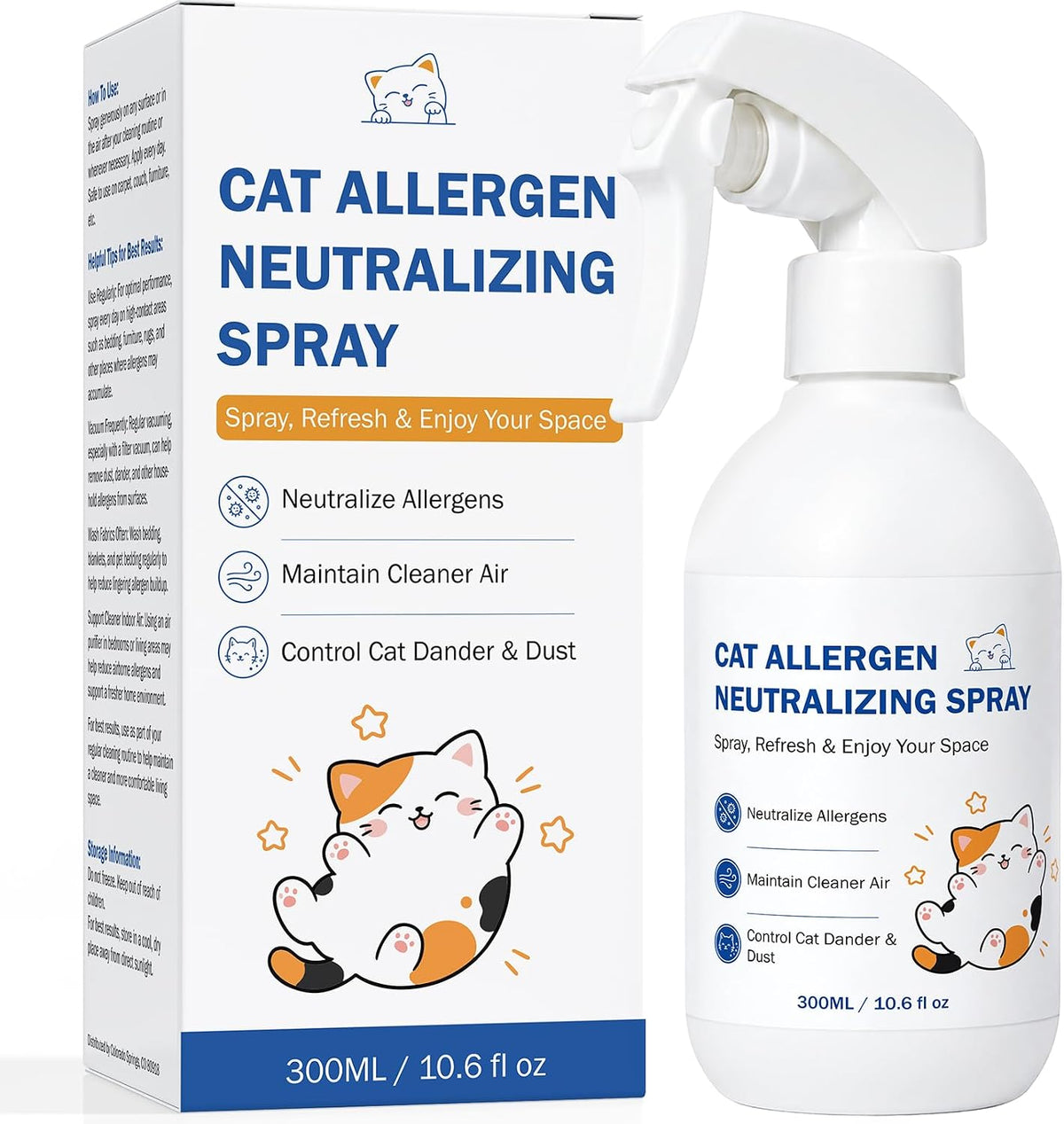 cat allergen neutralizing spray for humans, main product view