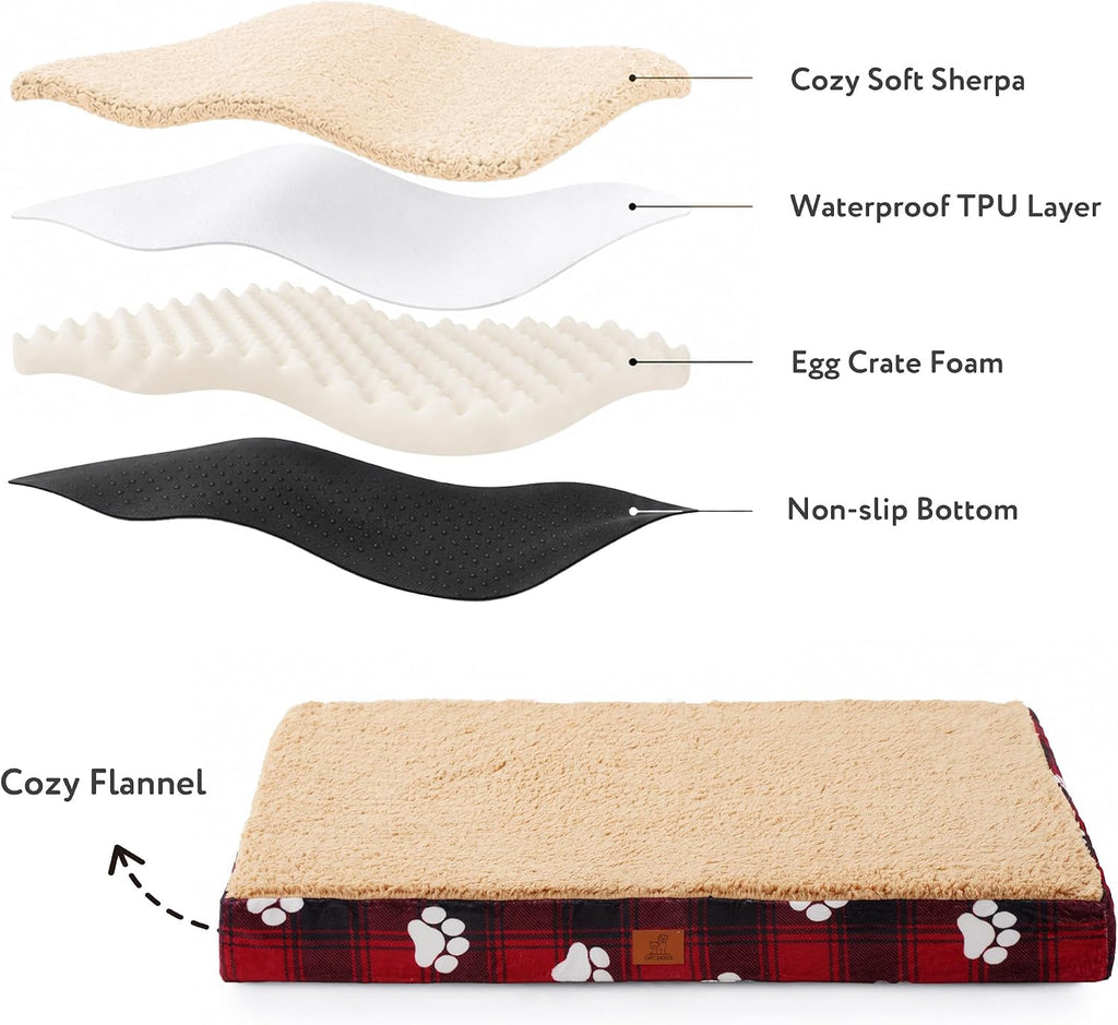 orthopedic xl dog bed for crate 41x27 inch shown in use