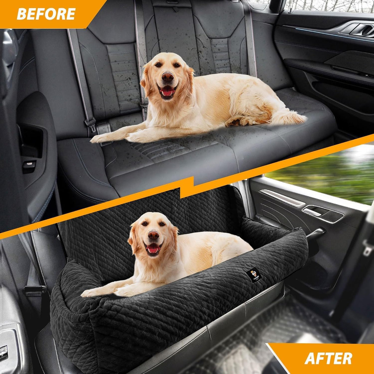 dog car seat for large dogs under 100 showing dimensions