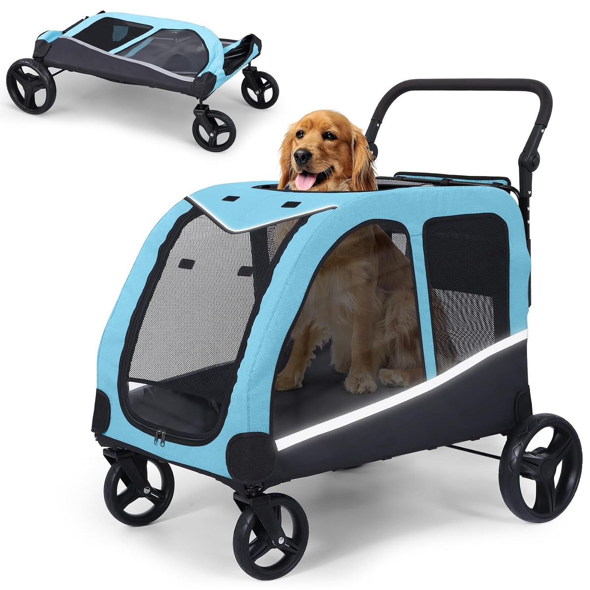 saudism dog stroller for large dogs, extra large, main product view