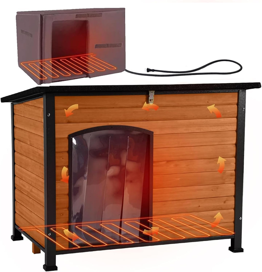 aivituvin dog house outdoor heated dog kennel with, main product view