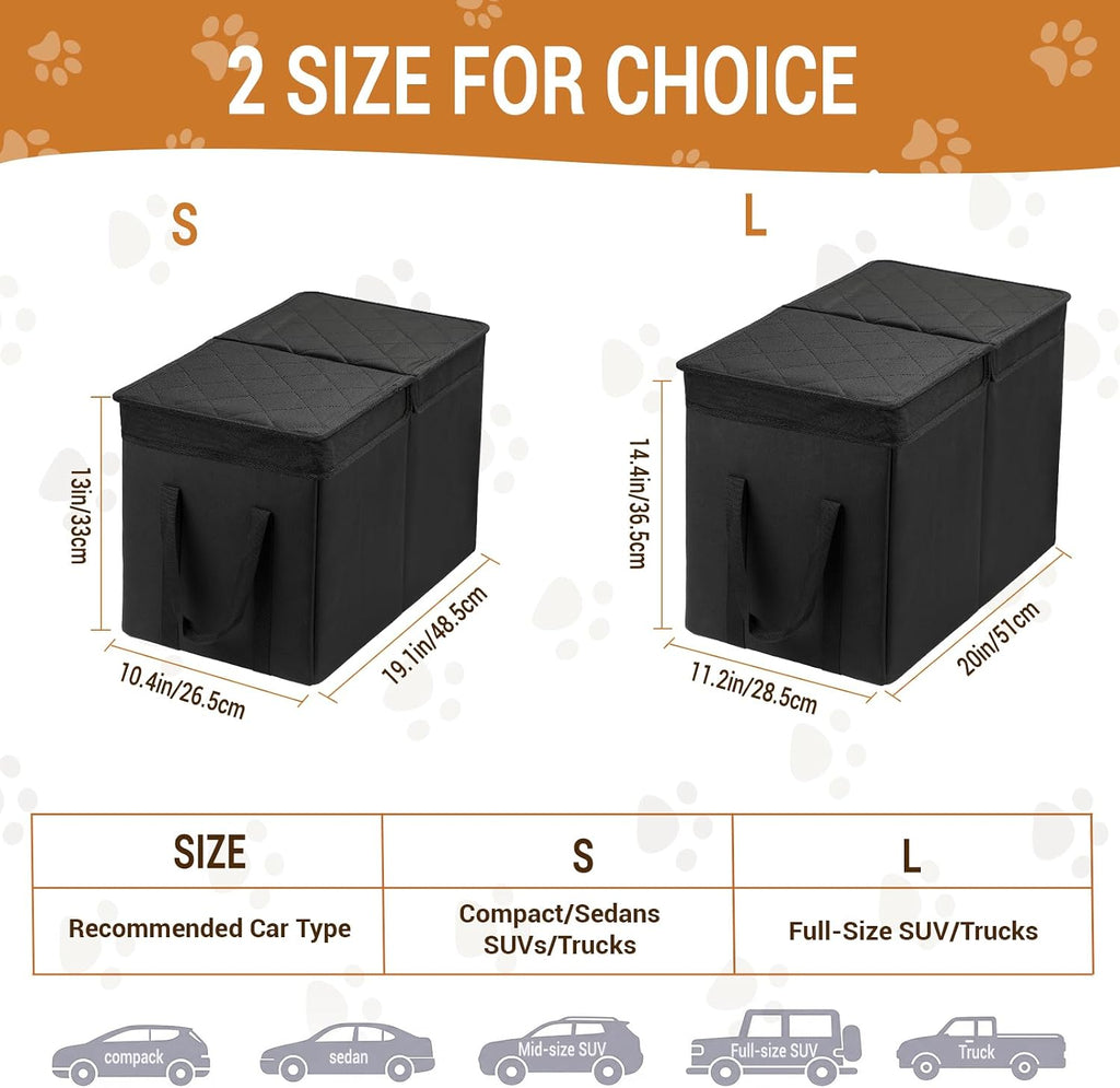 car seat extender for large dogs, back seat shown in use