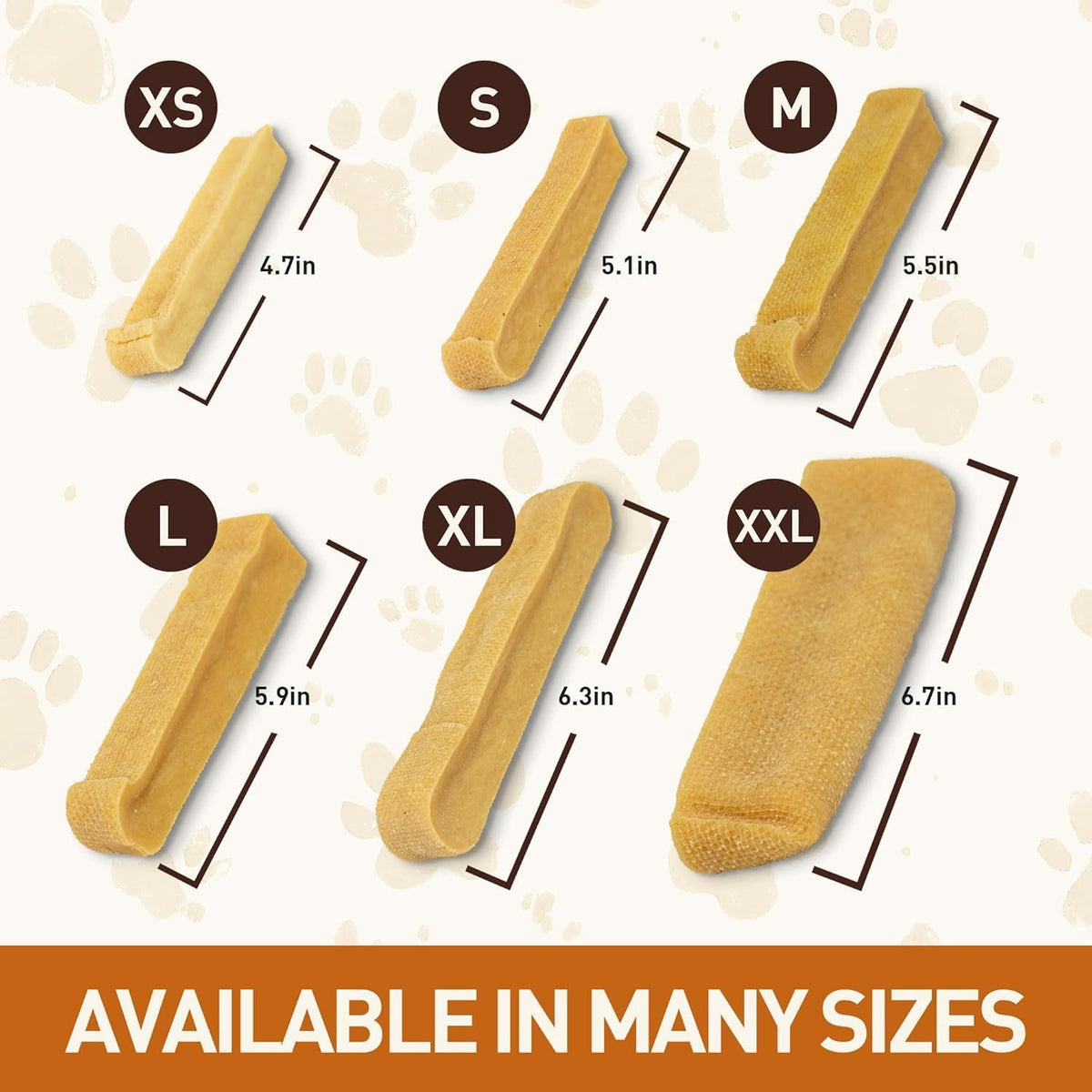 wildfang® yak chews, x-large for dogs over 99 shown in use