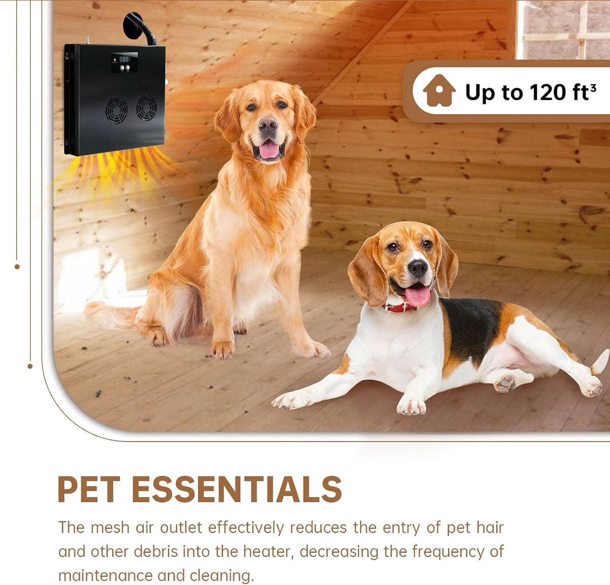 briidea 400w dog house heater with ptc rapid, package contents