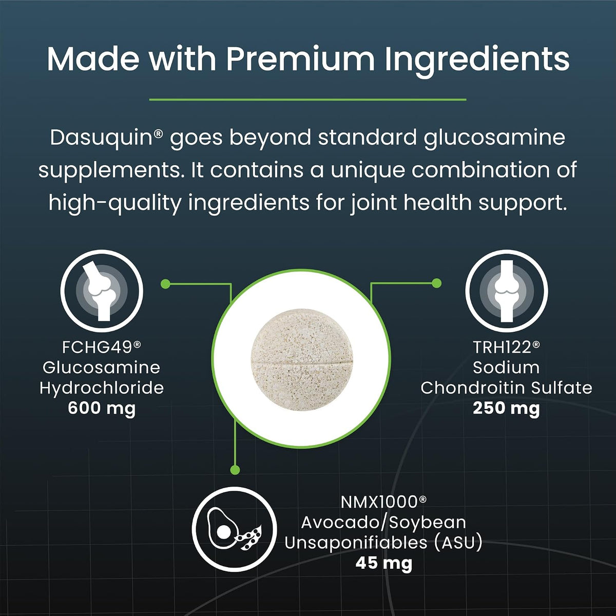 nutramax dasuquin for small to medium dogs,joint health showing dimensions