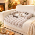 calming dog bed mat, fluffy plush couch cover, main product view