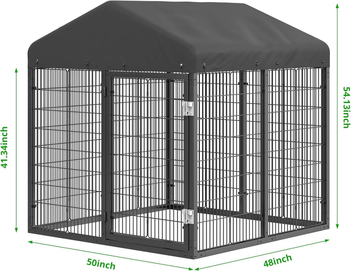 large outdoor dog enclosure,heavy duty dog cage with shown in use