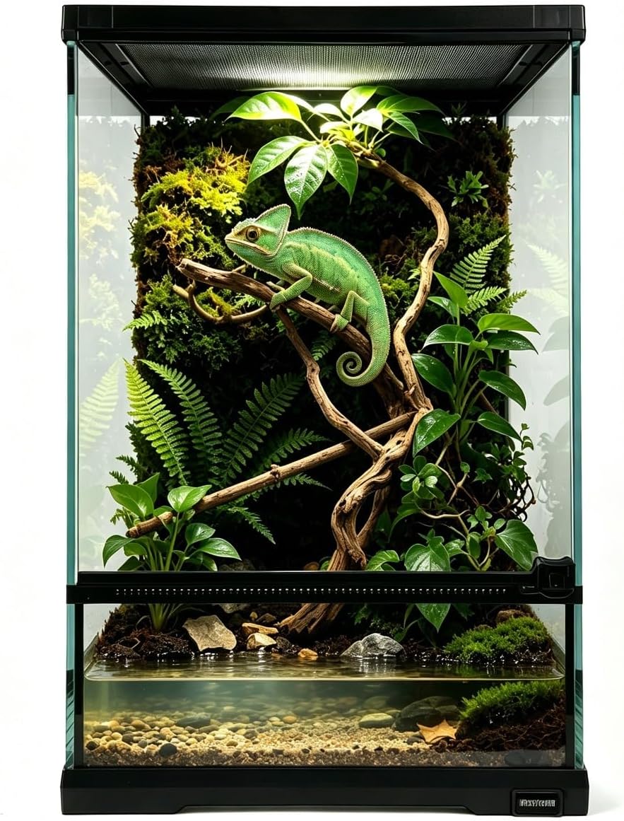 11 gallon tall reptile glass tank 12"x12"x18" with, main product view
