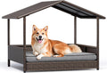 greesum wicker elevated dog house for small &, main product view