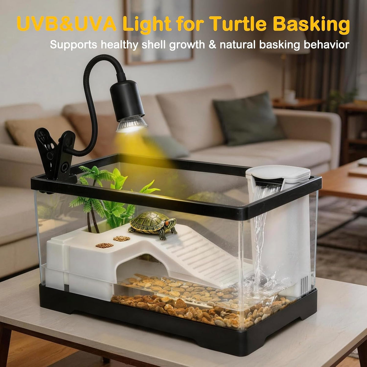 turtle tank starter kit,4.6 gal 15.8 x 7.8, package contents