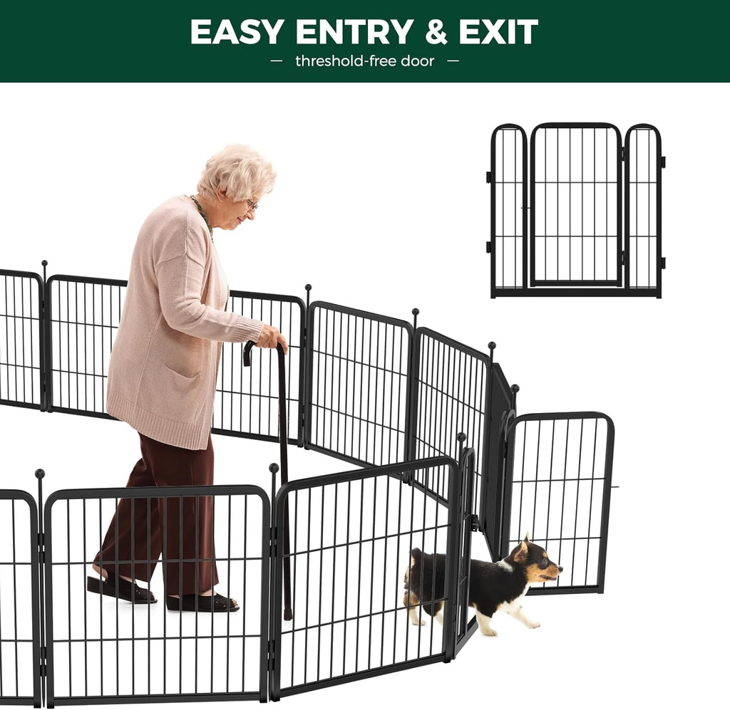 fxw rollick dog playpen, indoor, yard & rv, side view