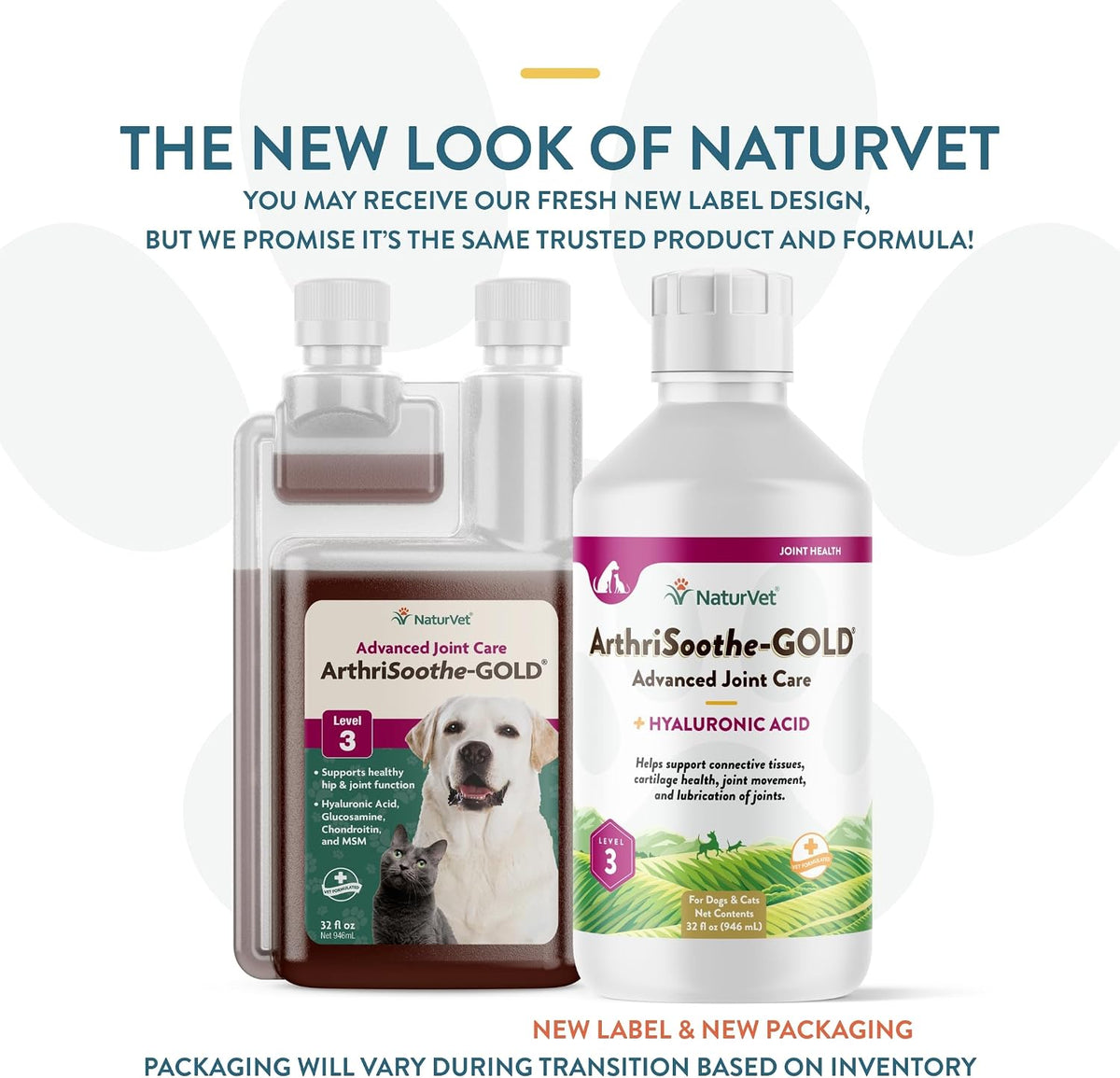 naturvet arthrisoothe-gold for dogs joint supplement, level 3 shown in use