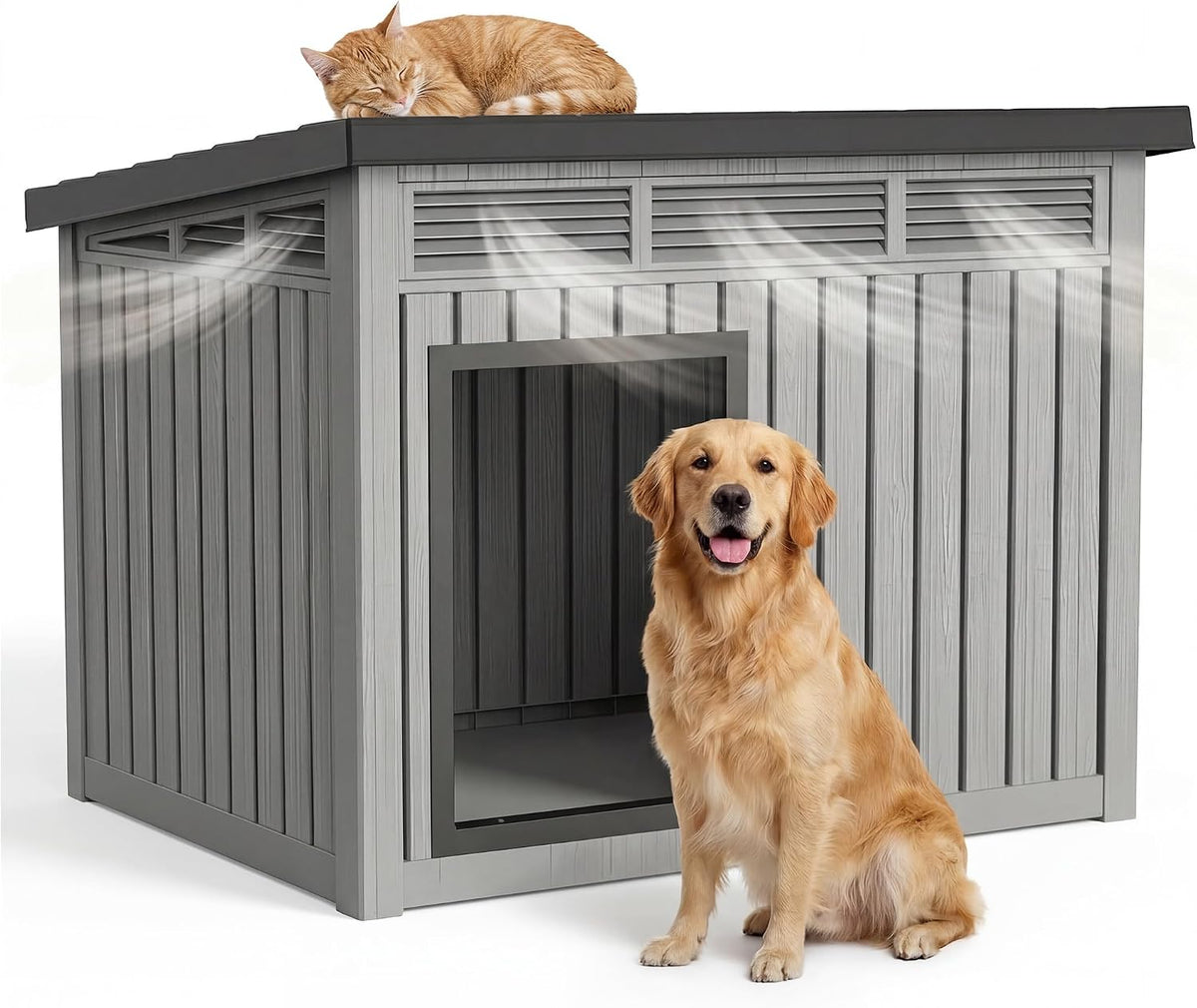 drato large dog house, weatherproof resin large dog, main product view