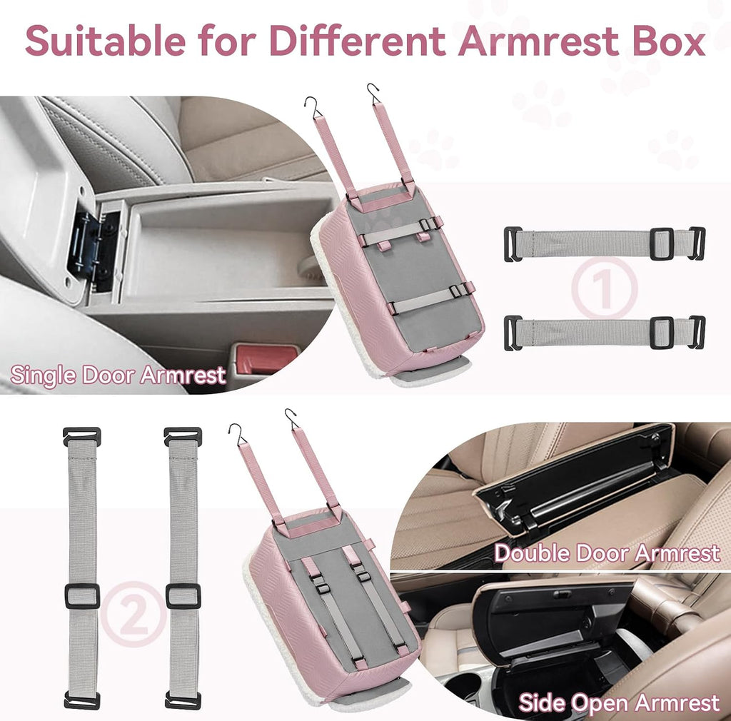 petsfit cat car seat, portable console dog car showing dimensions