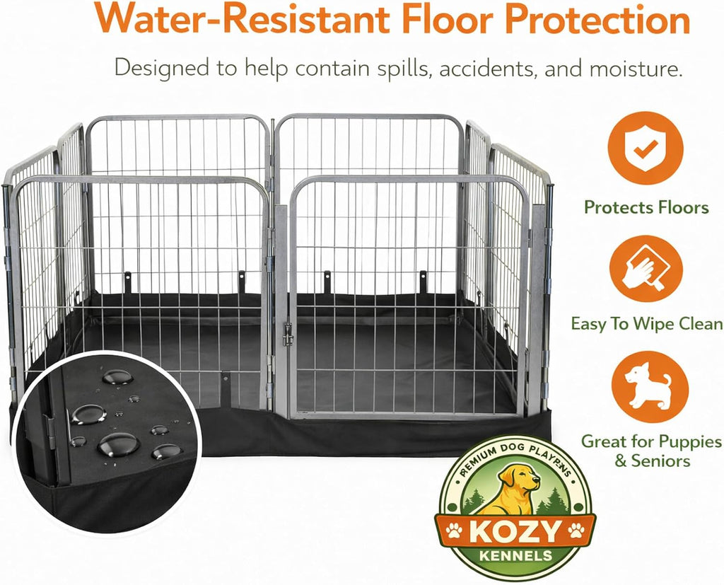 dog playpen w/square bottom floor cover - 32 shown in use