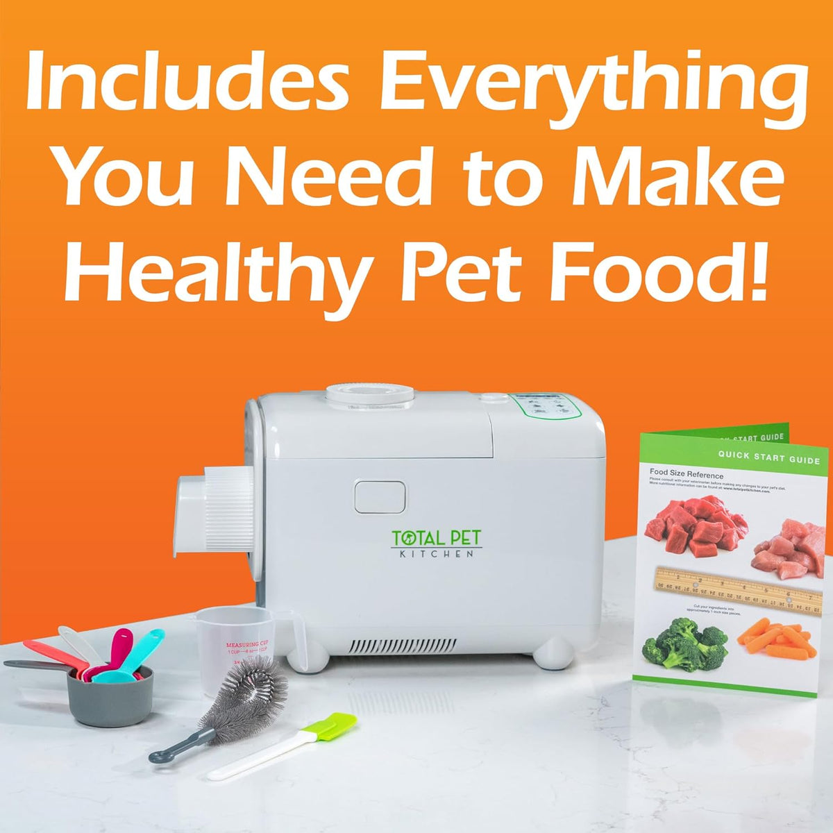 4-in-1 pet food maker/multi-cooker- 4.5 quart capacity showing dimensions