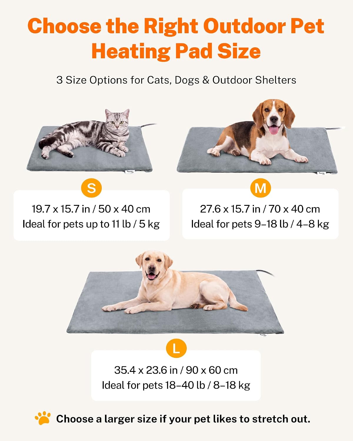 toozey outdoor pet heating pad for dogs & shown in use