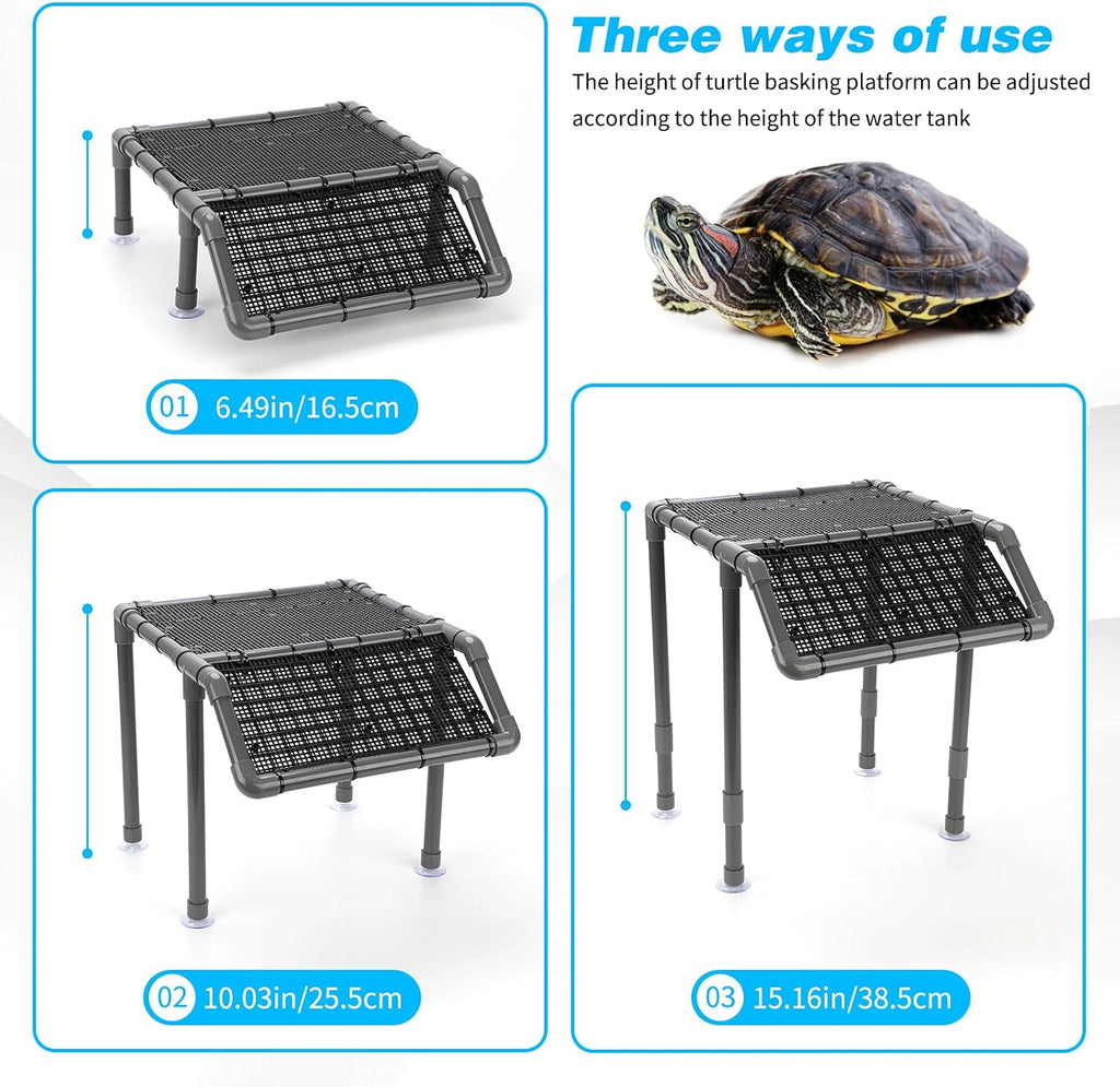 skarus turtle basking platform for 40-125 gallon aquarium, side view