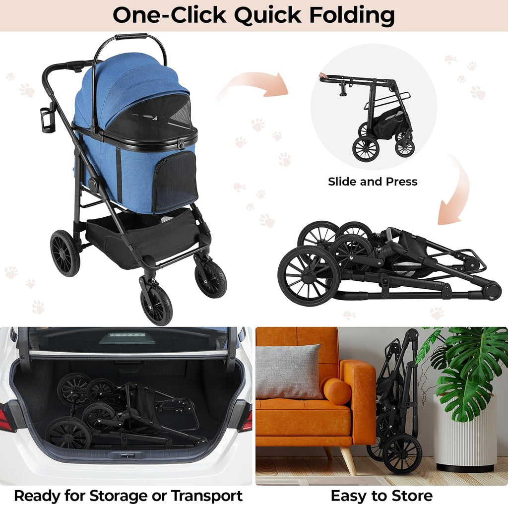 mamizo pet stroller for medium dogs up to, front angle view