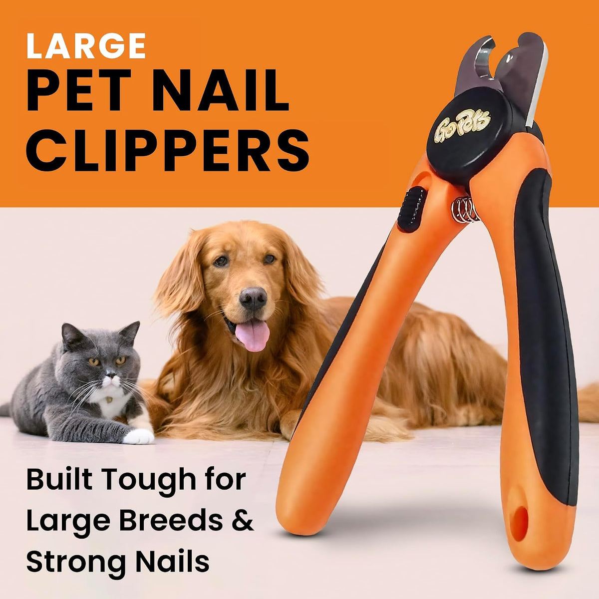 gopets nail clipper for large dogs & cats shown in use