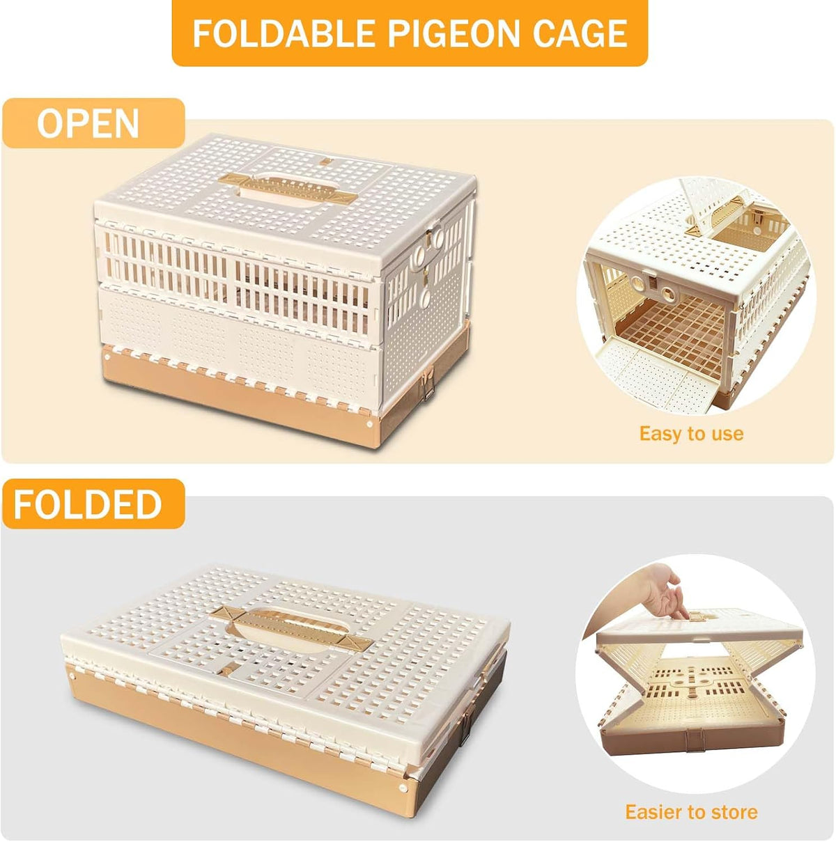 folding bird cage pigeons travel cage training cage, close-up detail
