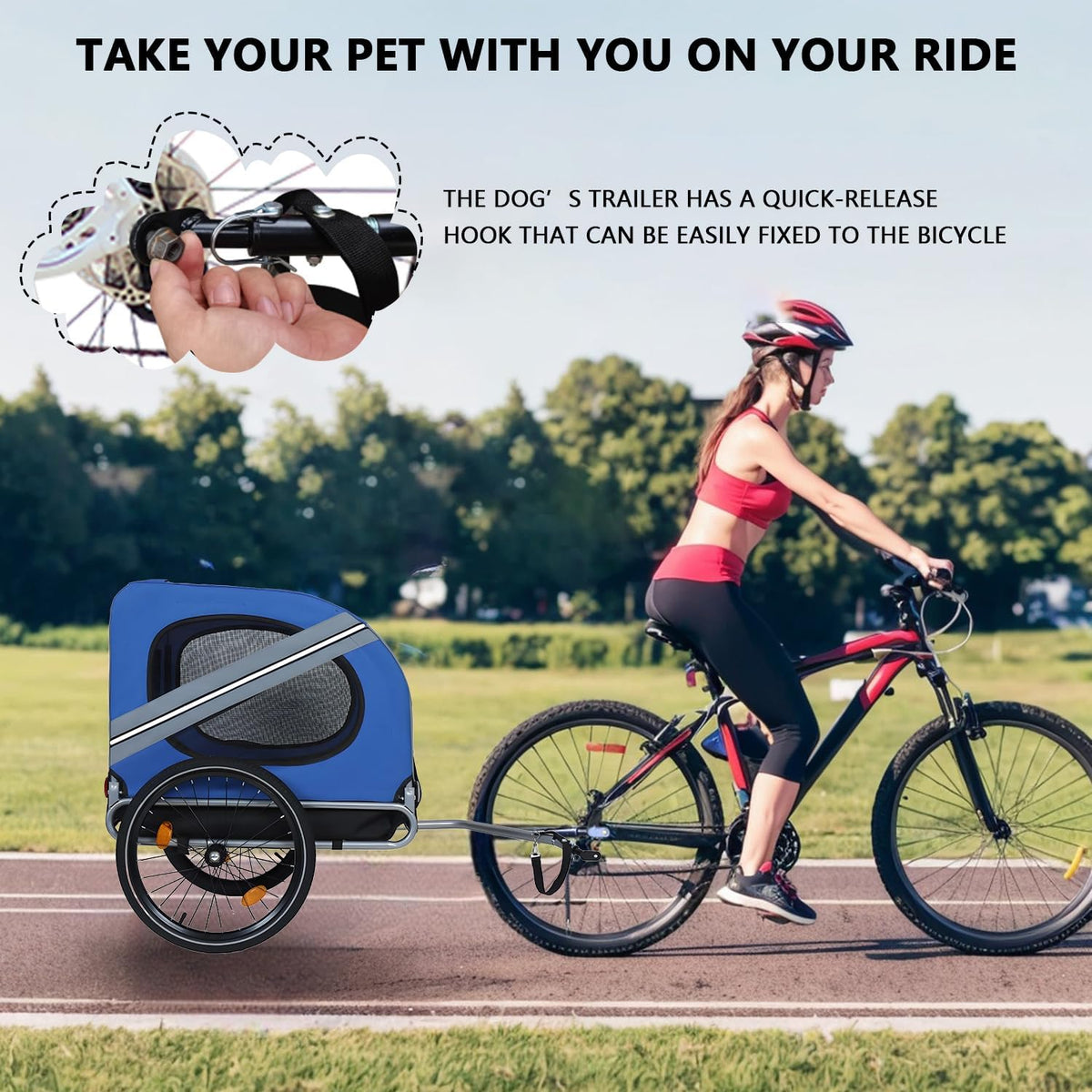 large dog trailer for bike, folding bike trailer on a desk or shelf