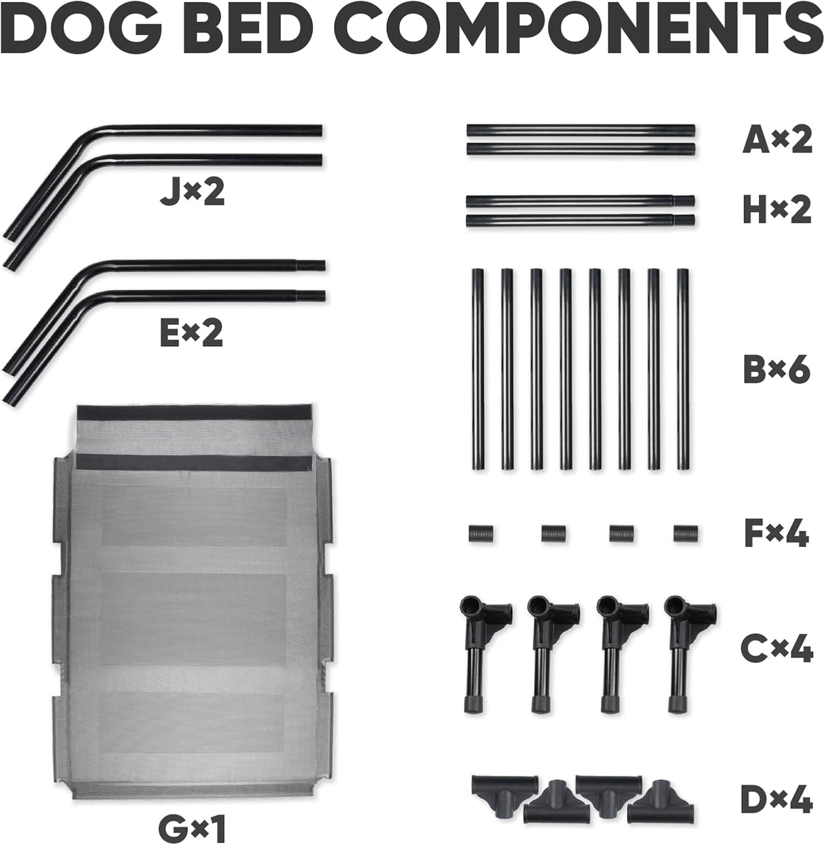 suddus elevated dog bed for large dogs 120lb, view 9