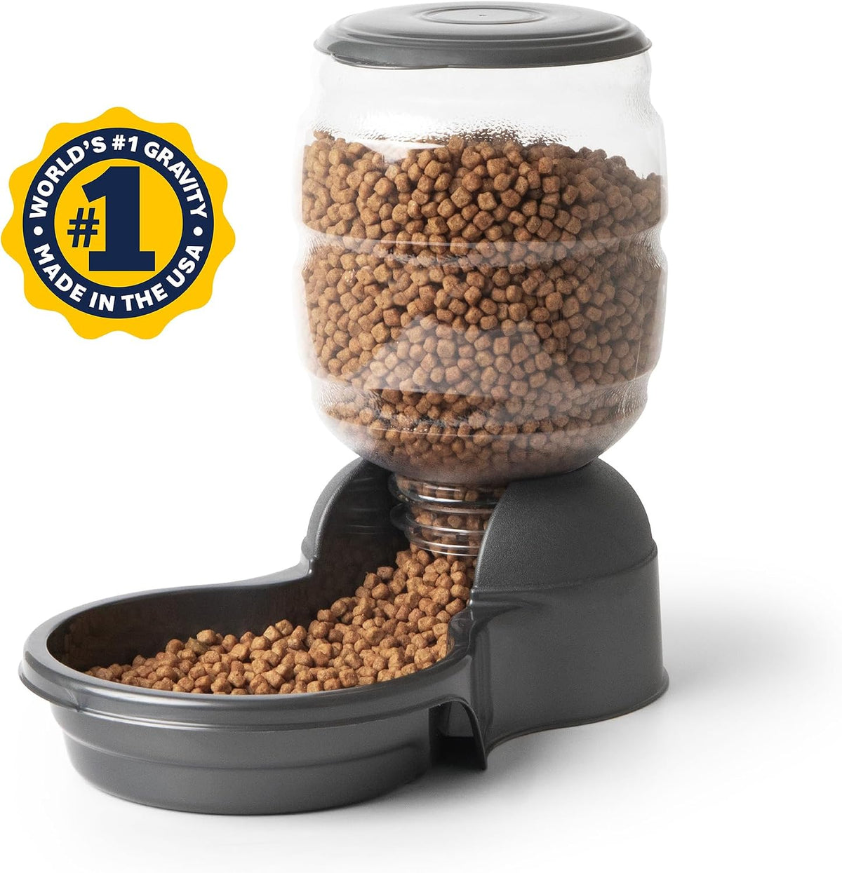 petmate replendish gravity feeder, 5 lb, blue, made, close-up detail