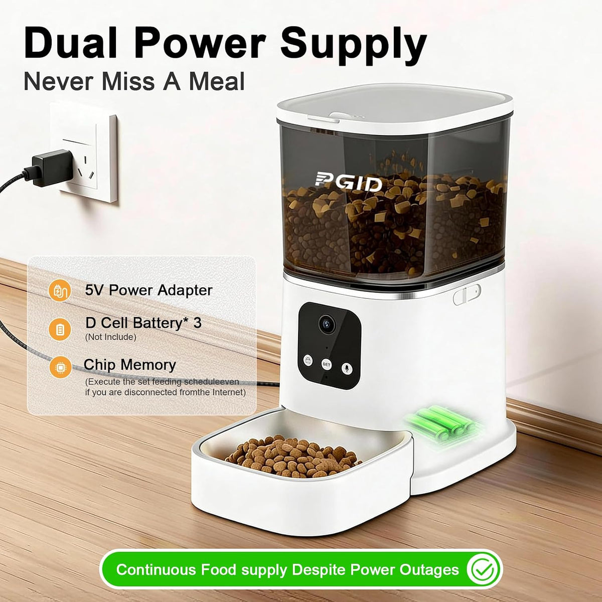 automatic cat feeder,2.4g automatic dog food dispenser，auto dog showing dimensions