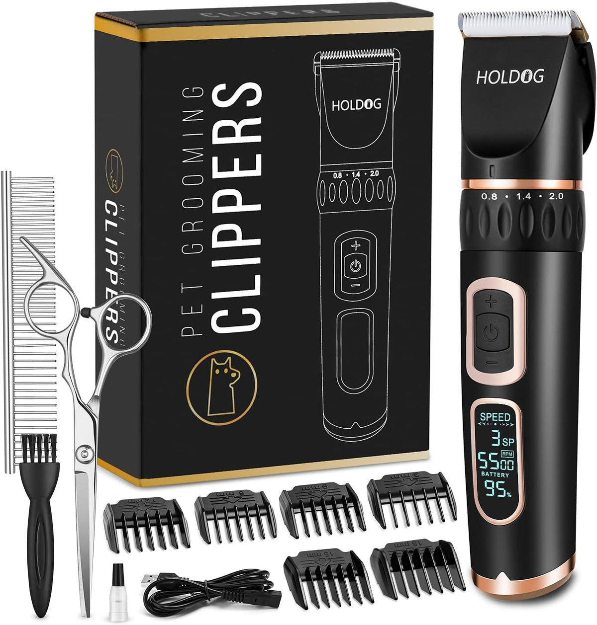 holdog dog clippers professional heavy duty grooming clipper, main product view