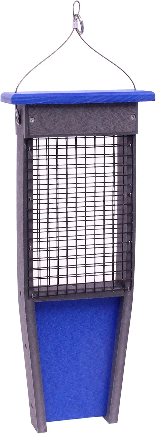 suet-cake bird feeder - designed for pileated woodpeckers shown in use