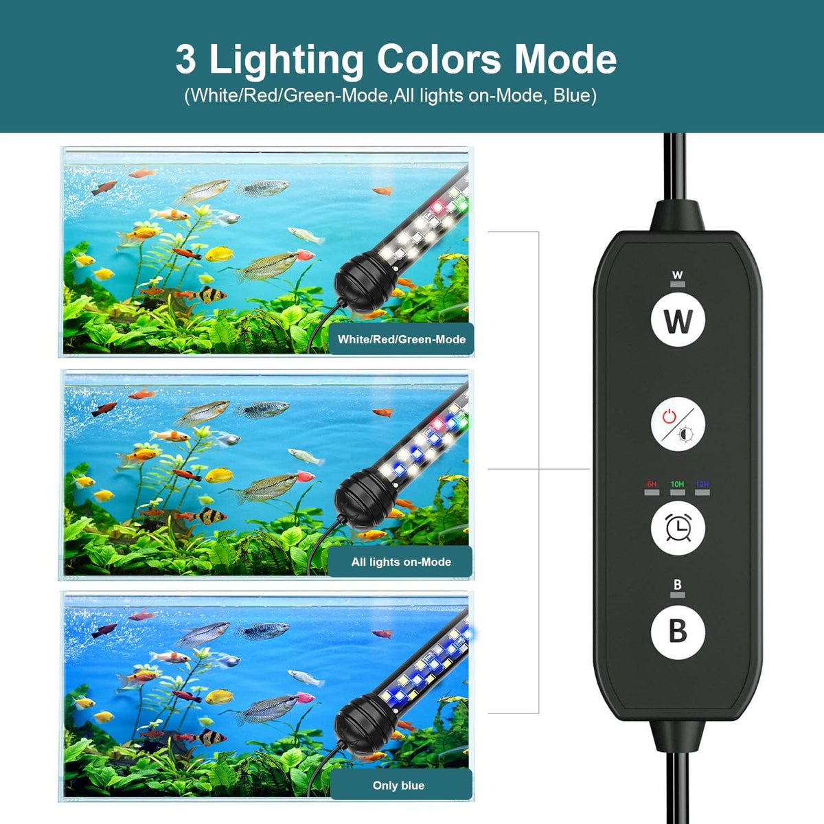 seaoura submersible led aquarium light for fish tank shown in use