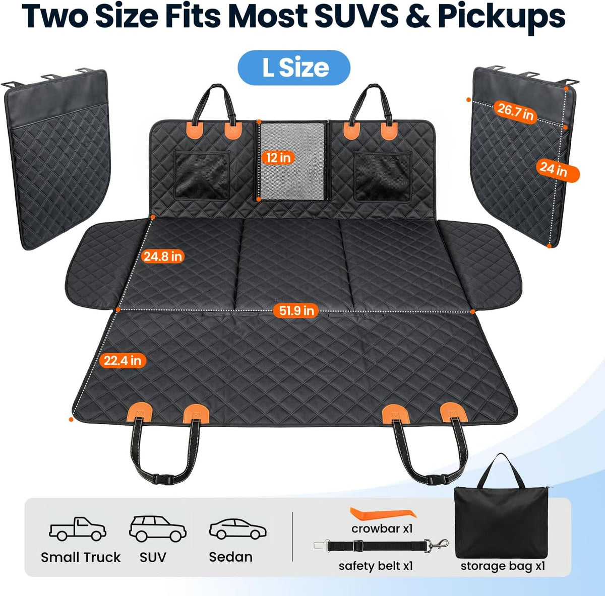 reevaa 3.0 hard bottom dog car seat cover, package contents