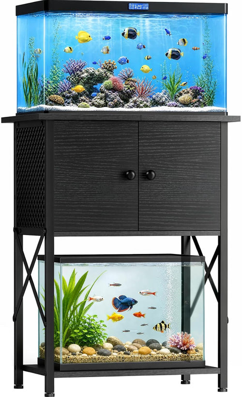 10 gallon fish tank stand with storage cabinet, main product view