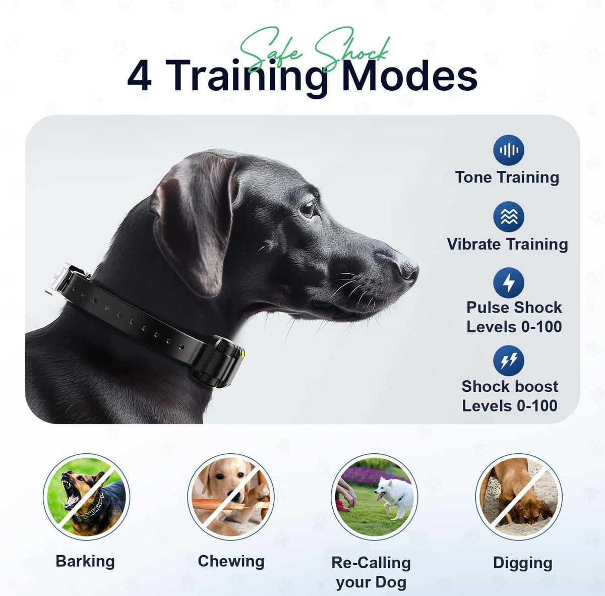 my pet command long range dog training collar, side view