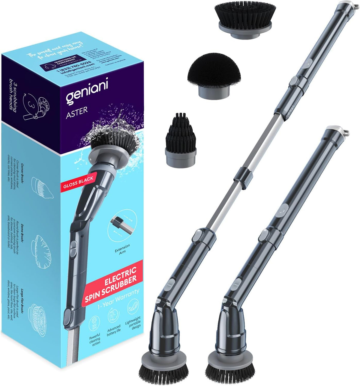 geniani electric spin scrubber - 360 cordless powerful, main product view
