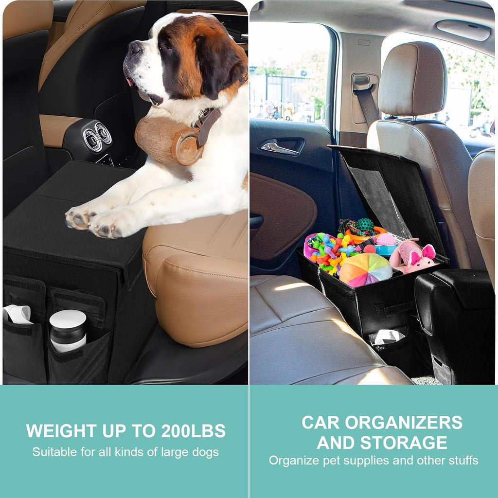 dog seat extender for dogs up to 200lbs shown in use