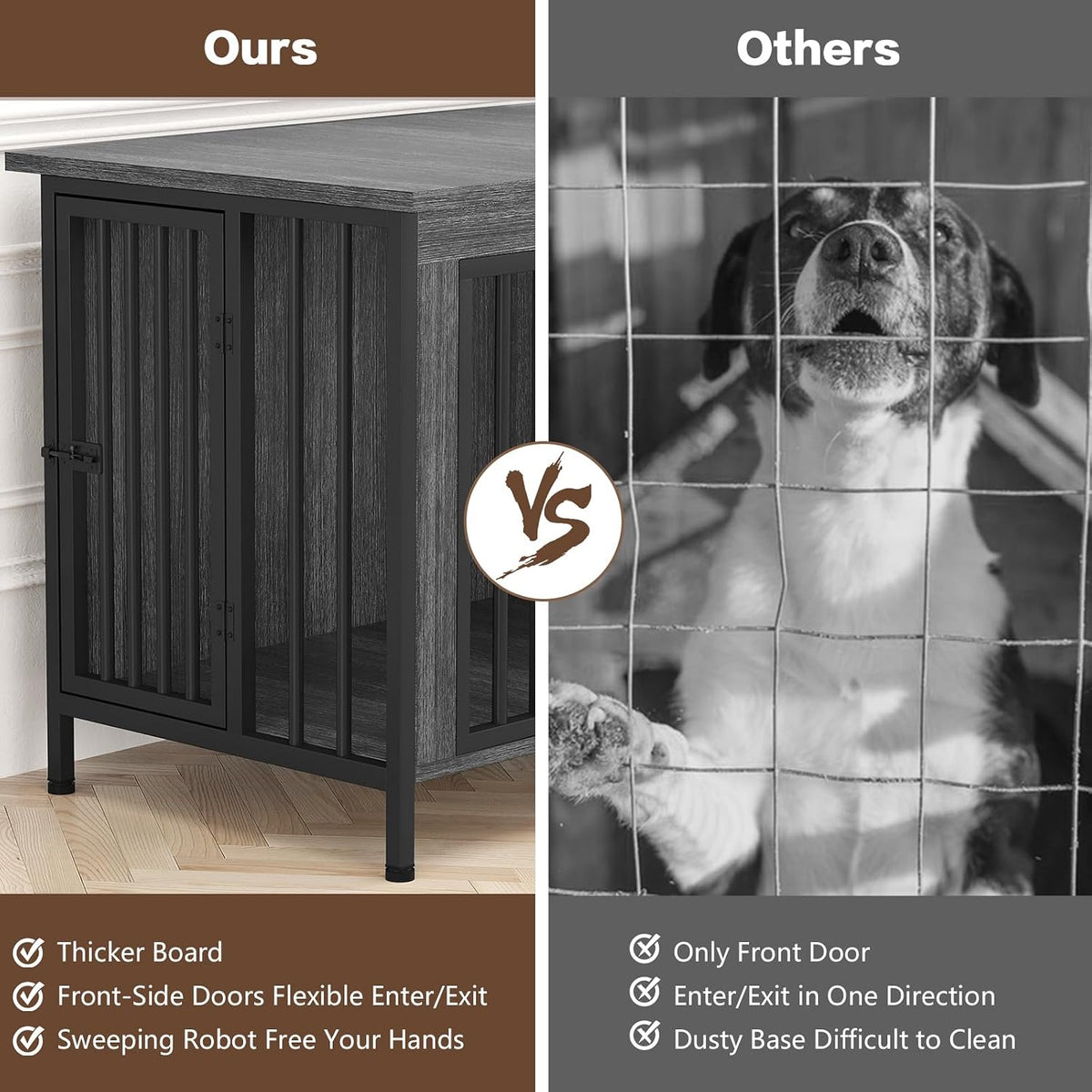 easycom 31.5" dog crate furniture for 1 or, package contents