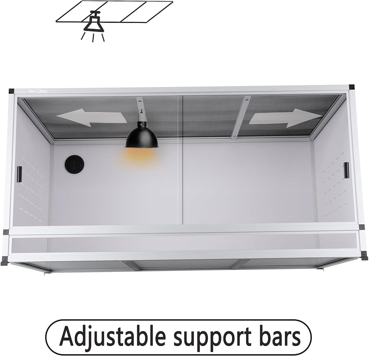 120 gallon pvc reptile enclosure 48"x24"x24" 2-pack –, side view