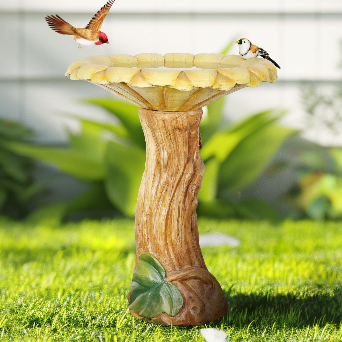 skyfire 24.4" h sunflower bird bath outdoor, main product view
