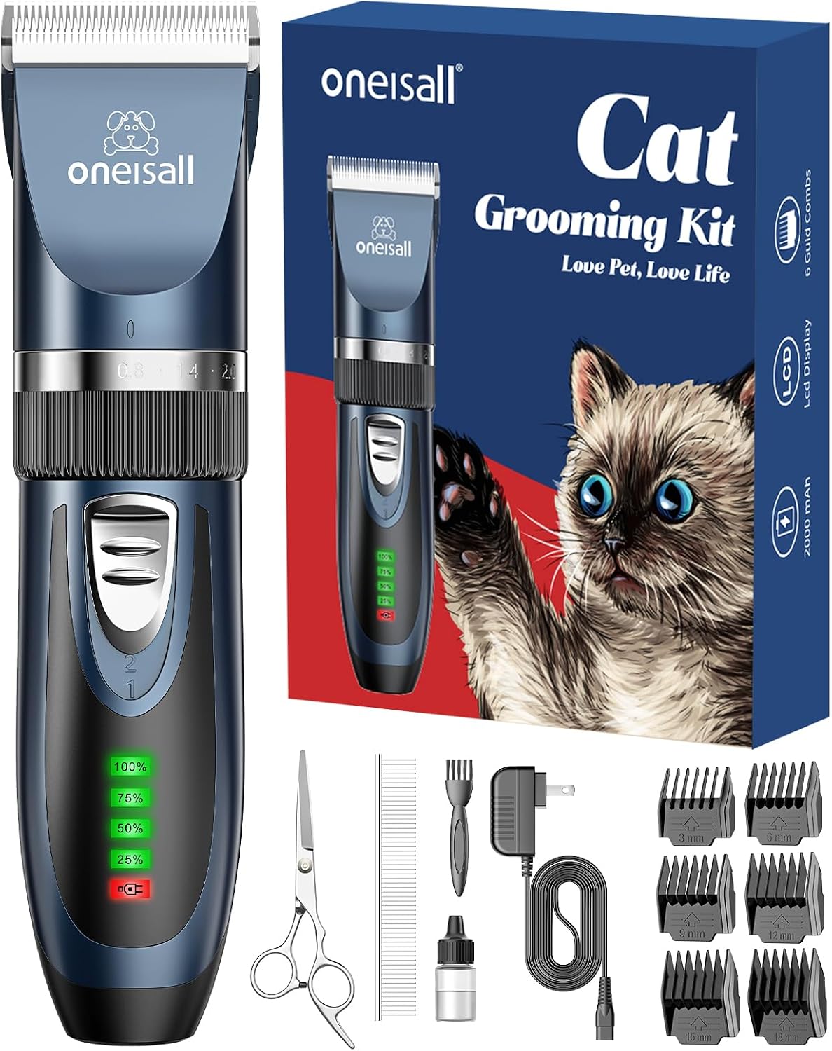 oneisall quiet cat clippers for matted hair &, main product view