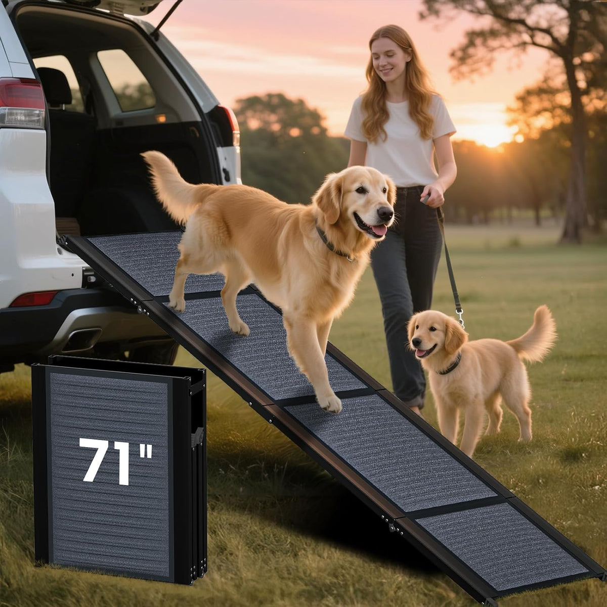 hbtower 71" l x 17.3" w folding dog, main product view