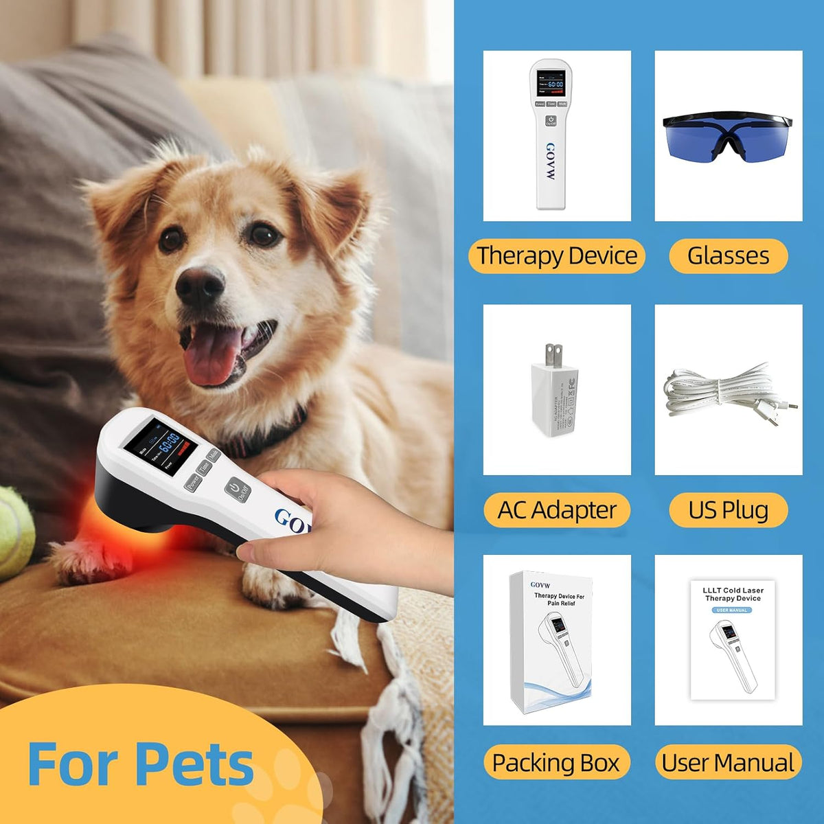 cold laser therapy for dogs, low level laser showing dimensions